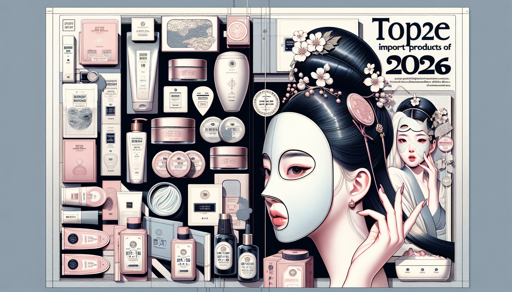 Collage of popular imported skincare and haircare products for 2026