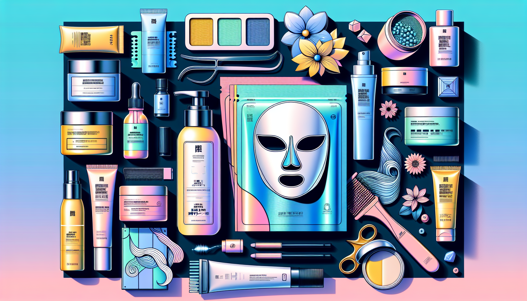 Collage of popular skincare and beauty products from LCJ MALL, showcasing high reviews and trendy items.