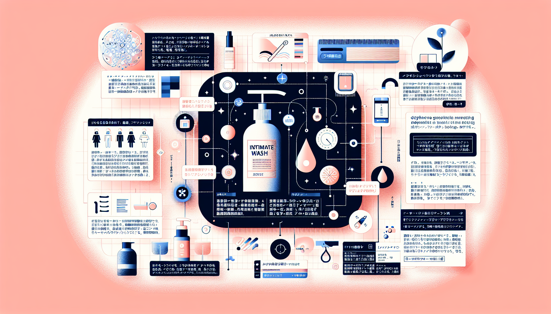 Infographic on essential factors to consider when choosing intimate washes.