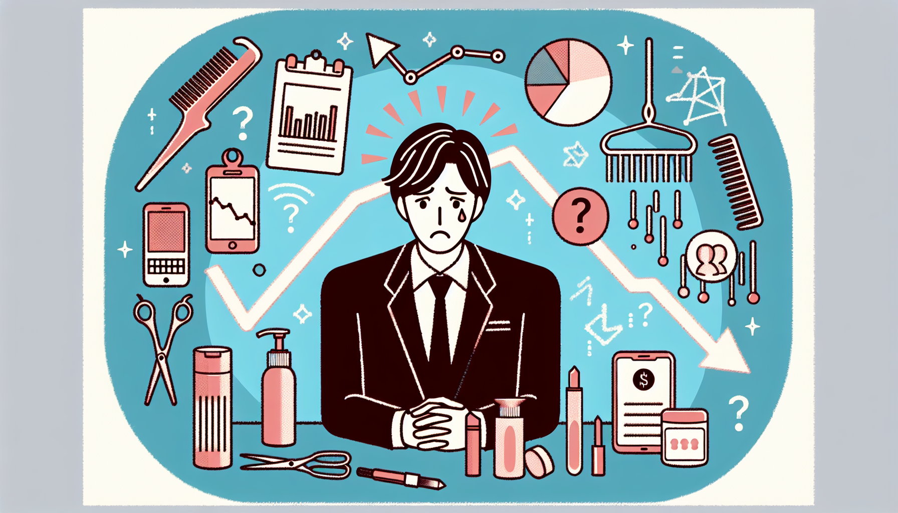 Stressed beauty industry professional facing EC challenges in 2026.