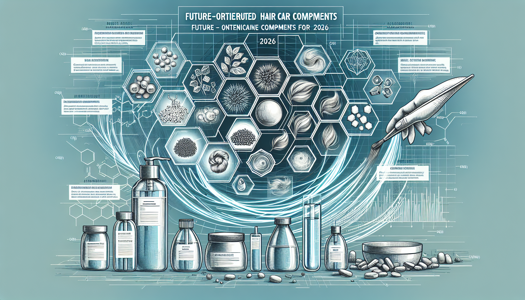 Infographic of trending hair care ingredients for 2026.
