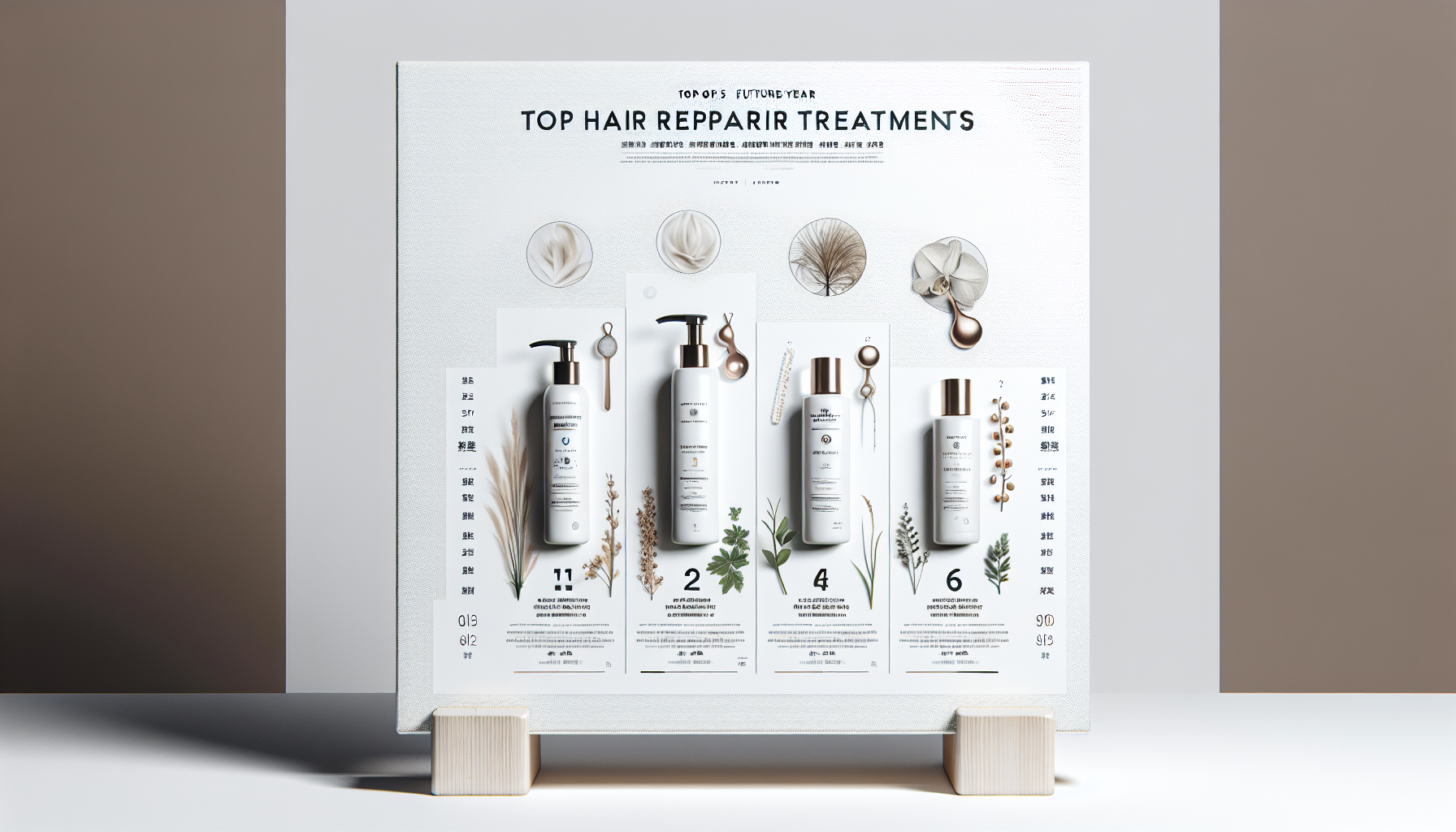 Ranking chart of the top 5 hair repair treatments for 2026.