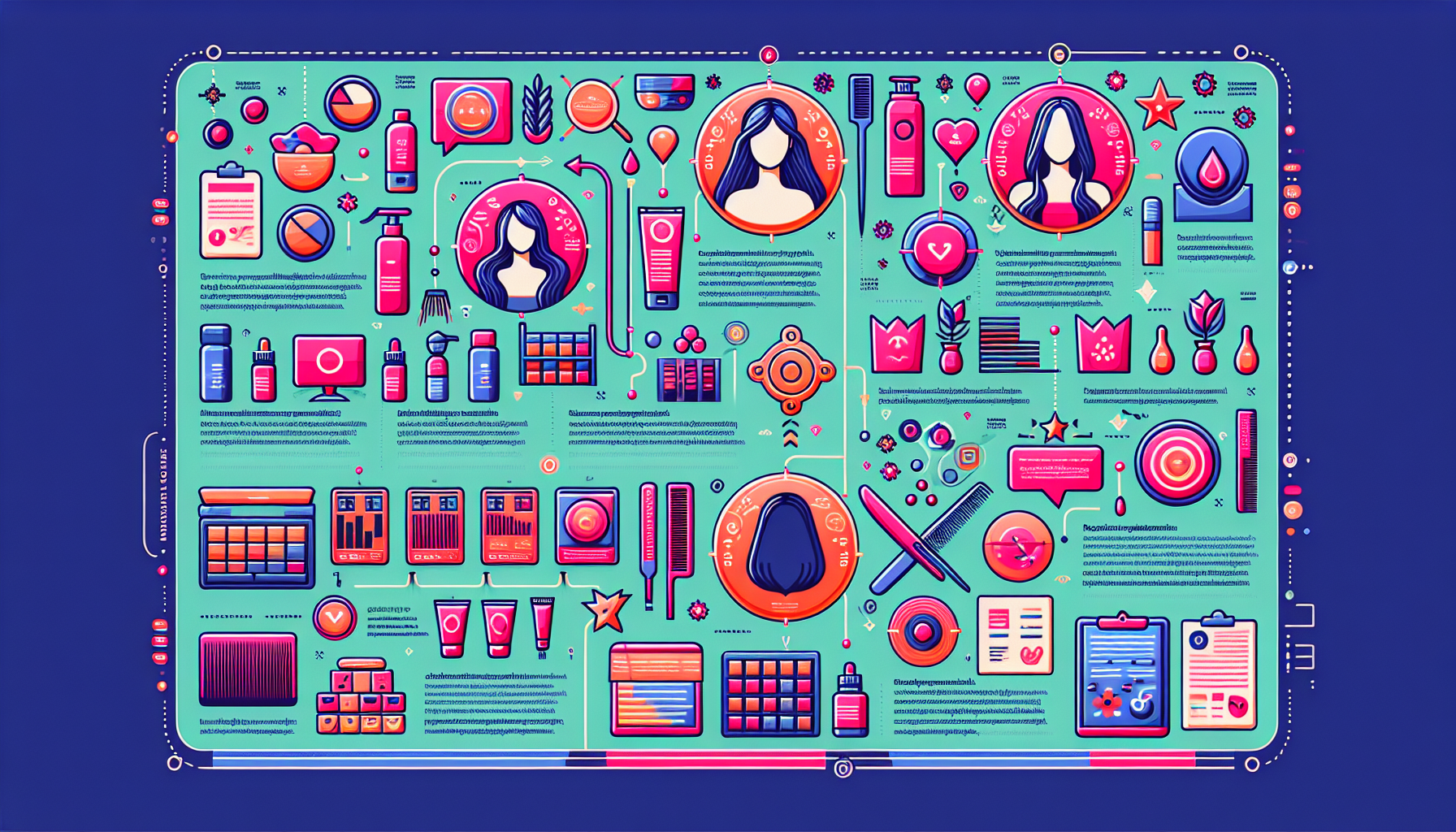 Infographic on points to consider when selecting hair repair treatments.