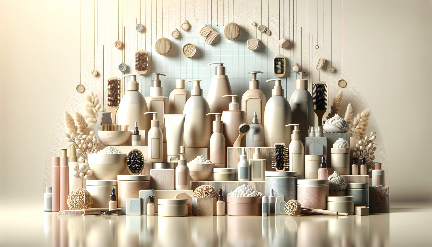 Illustrative image of hair care products selection for consumers.