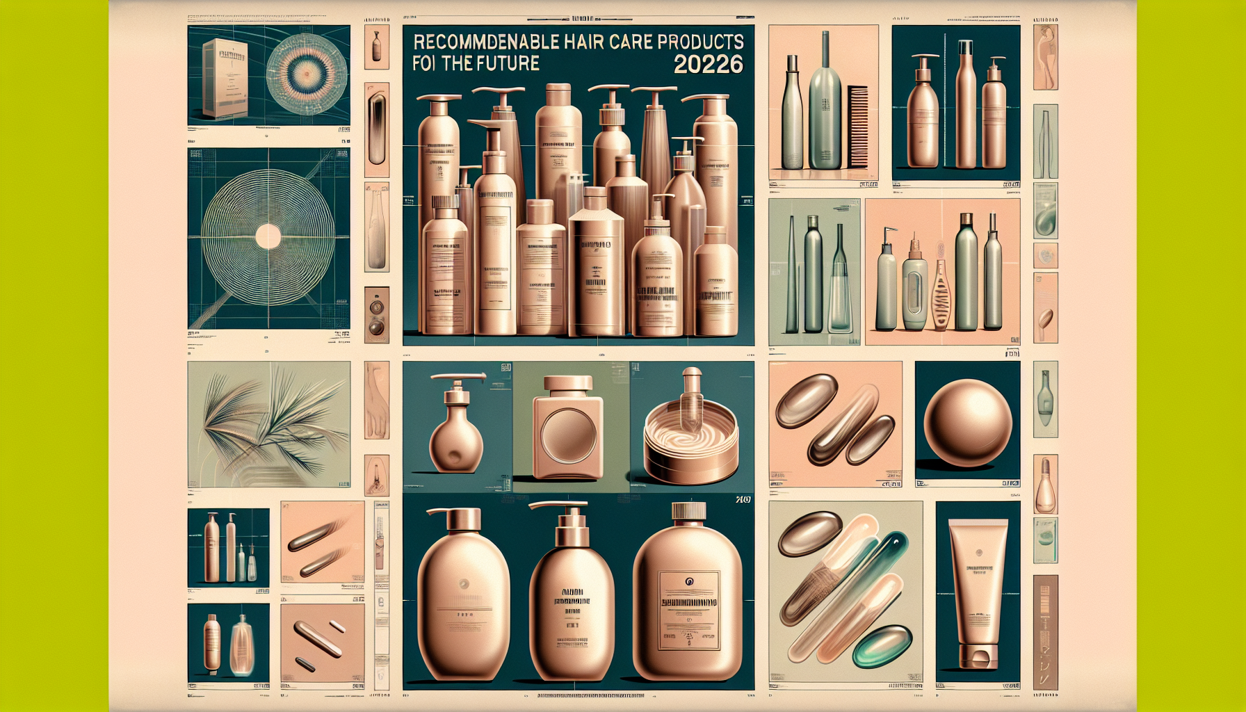 Top 5 hair care products for 2026 in a visual collage