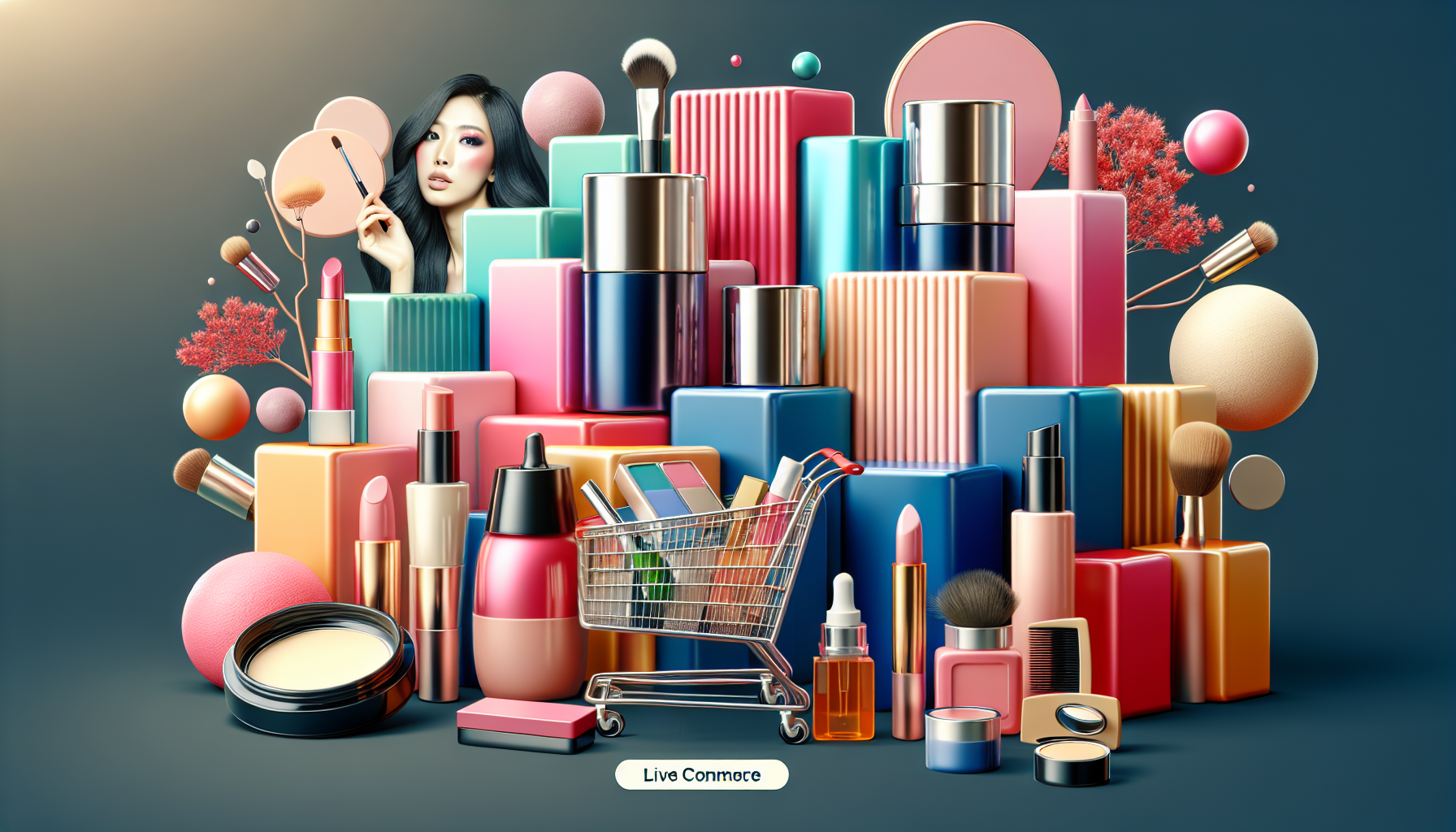 Showcasing popular products for live commerce selection.