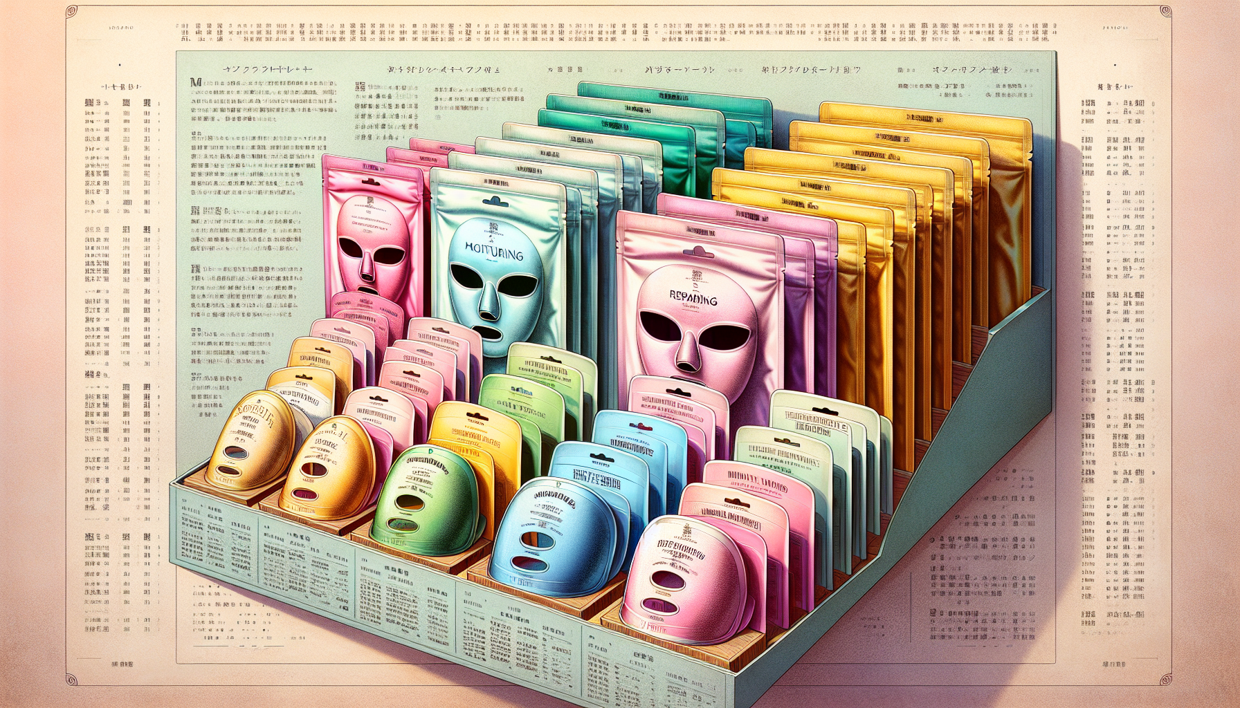 Various packaging of KYOGOKU hair masks highlighting their features.