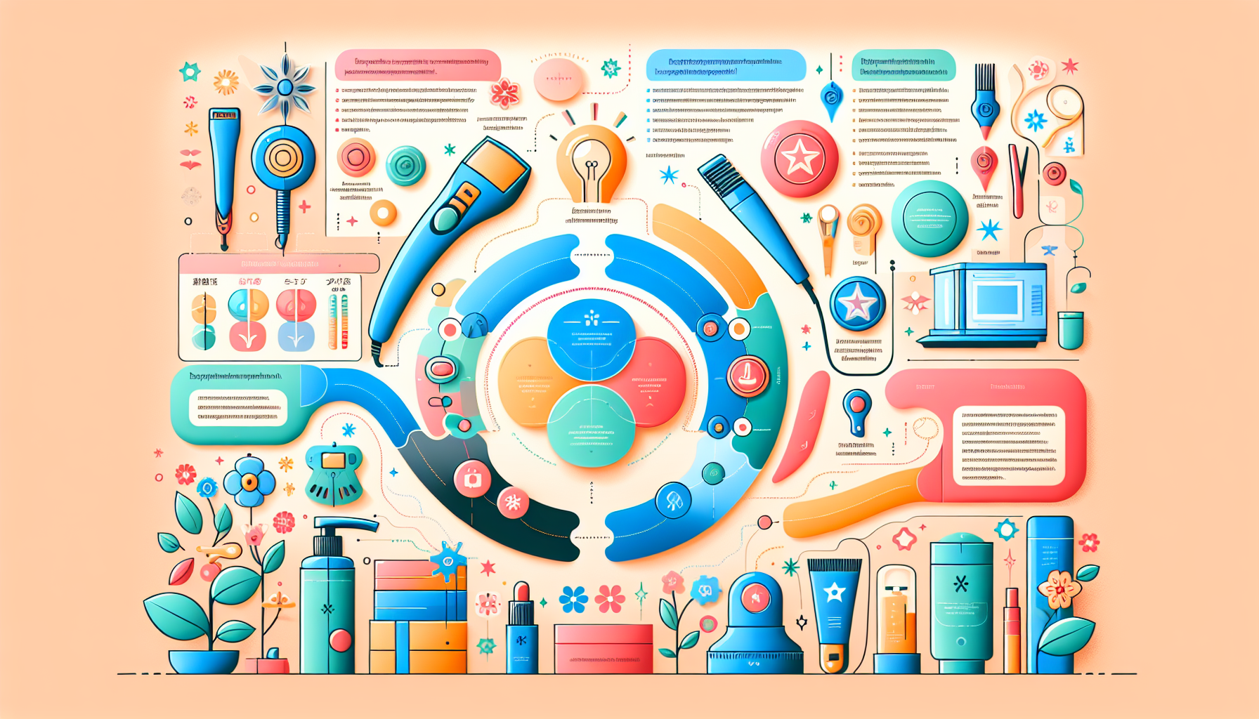 Flowchart illustrating key points for selecting beauty appliances