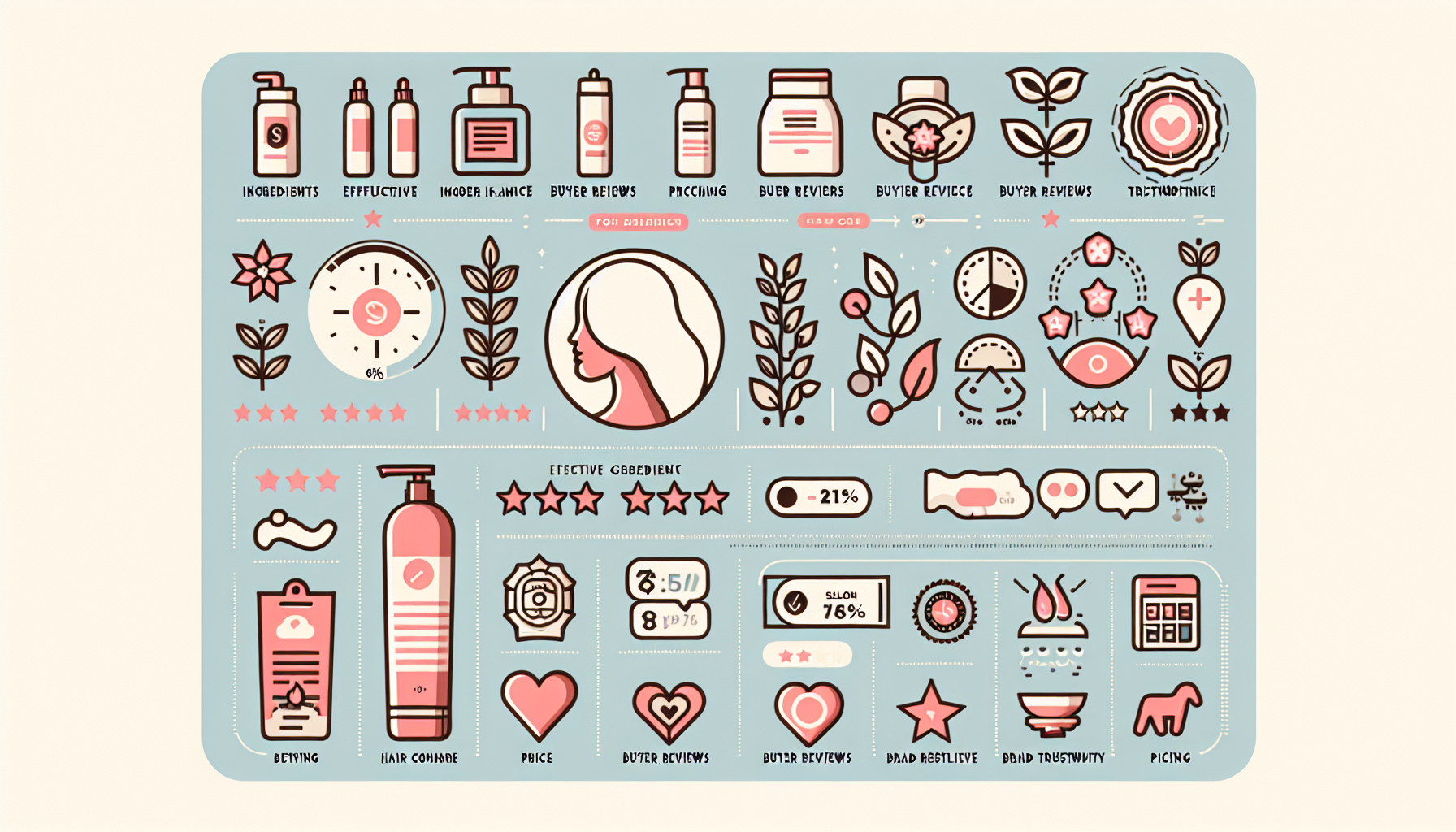 Infographic on how to choose hair care products, showcasing key selection points.
