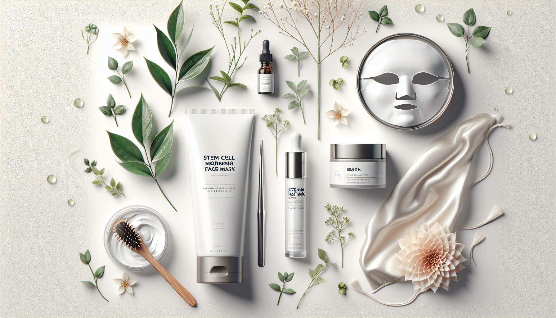 Flat lay image of recommended hair care products including KYOGOKU hair masks.