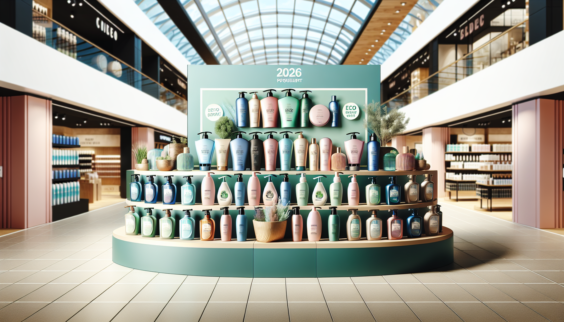 Collage of popular hair care products from LCJ Mall for 2026, showcasing eco-friendly shampoos, conditioners, and hair masks.