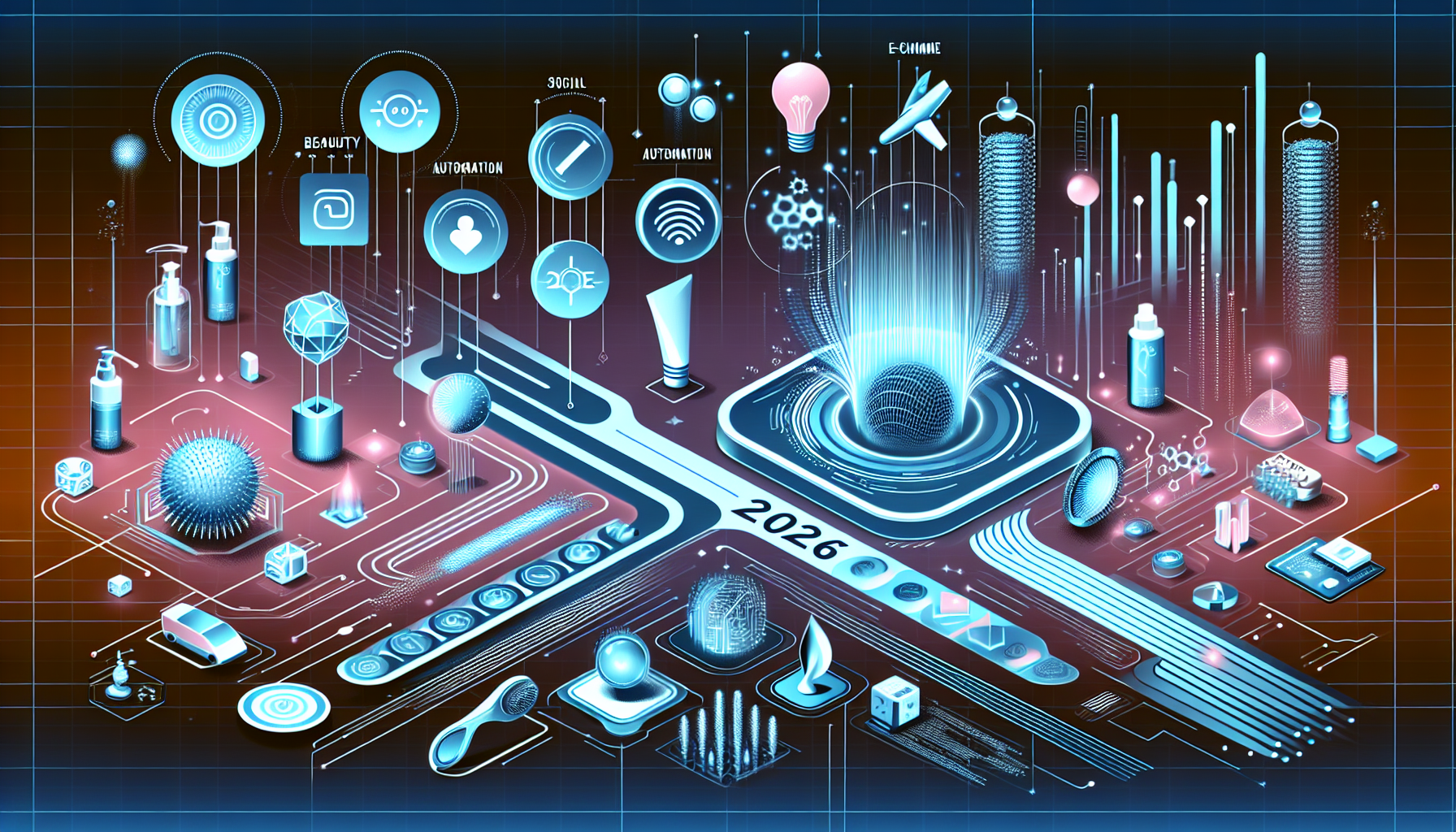 Visualization of 2026 trends in receipt side jobs including social media, automation, and e-commerce.