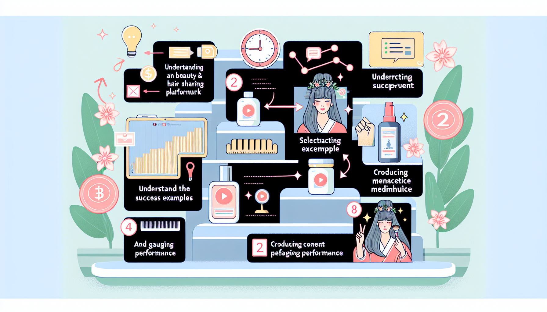Step-by-step guide infographic for successful TikTokショップ utilization in business