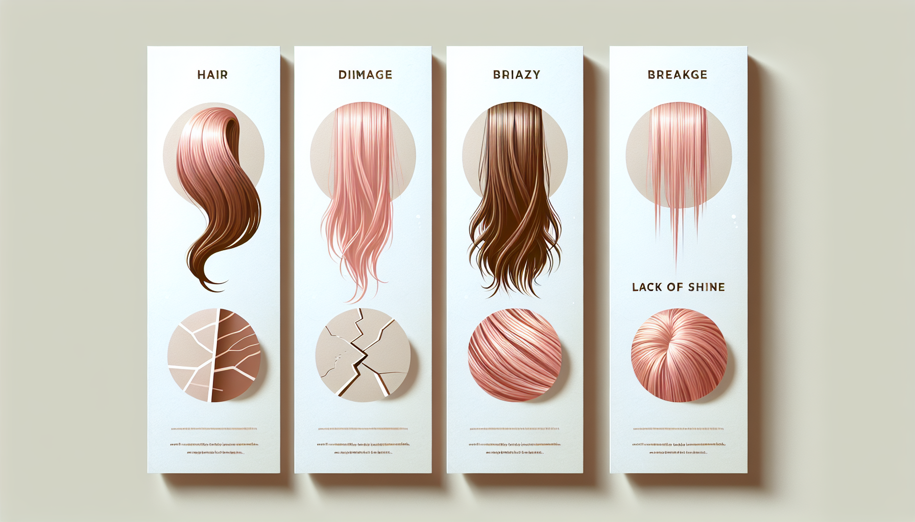 Infographic displaying common hair problems and their visual representation.