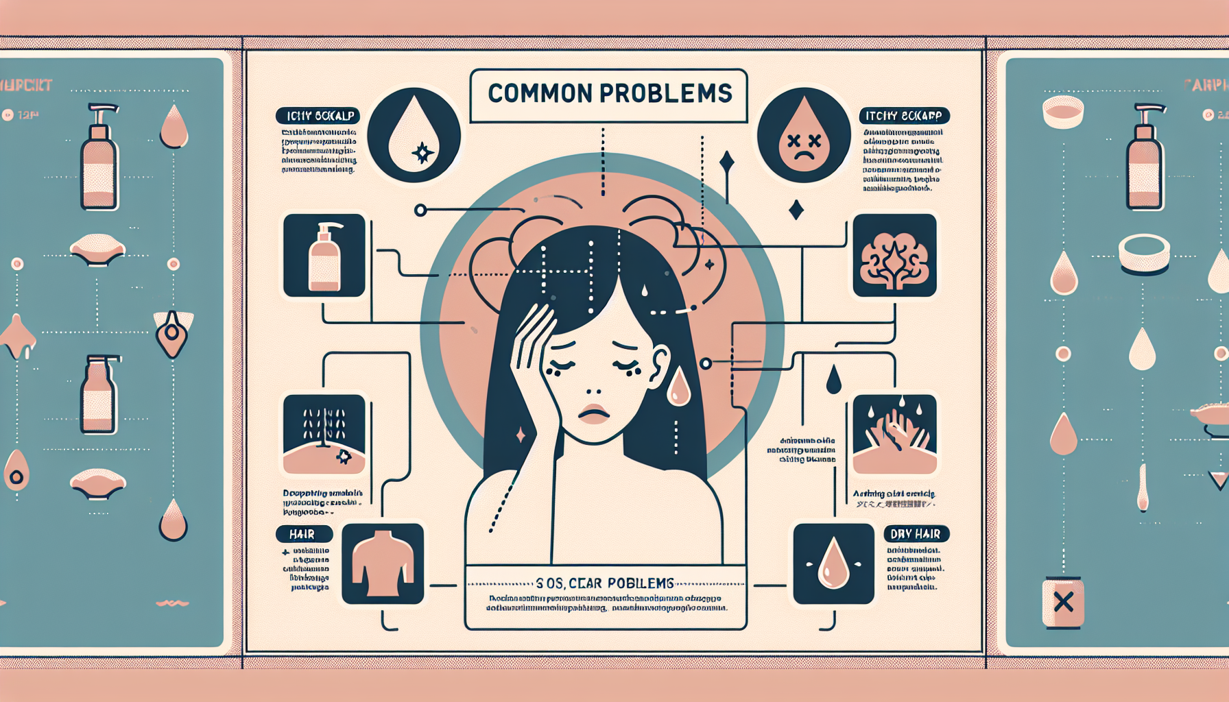 Common issues faced with shampoos including scalp itching and dry hair.