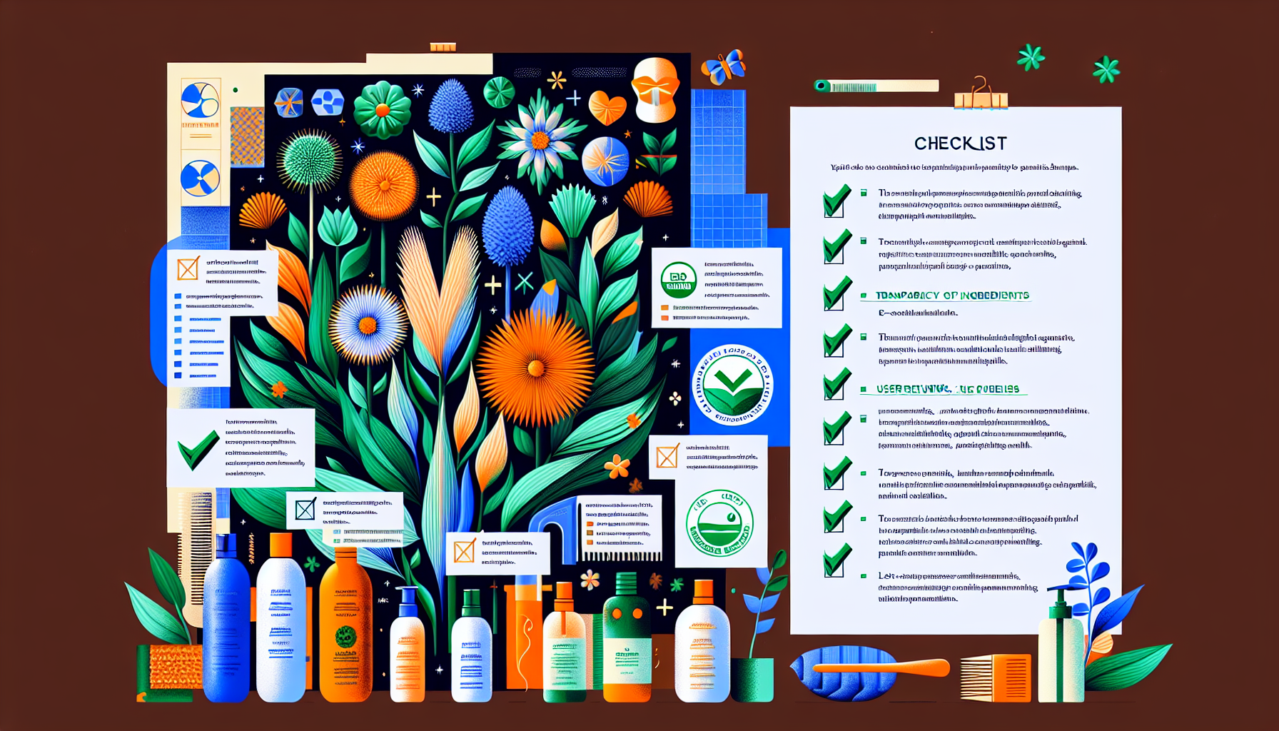 Checklist for choosing the right organic shampoo.