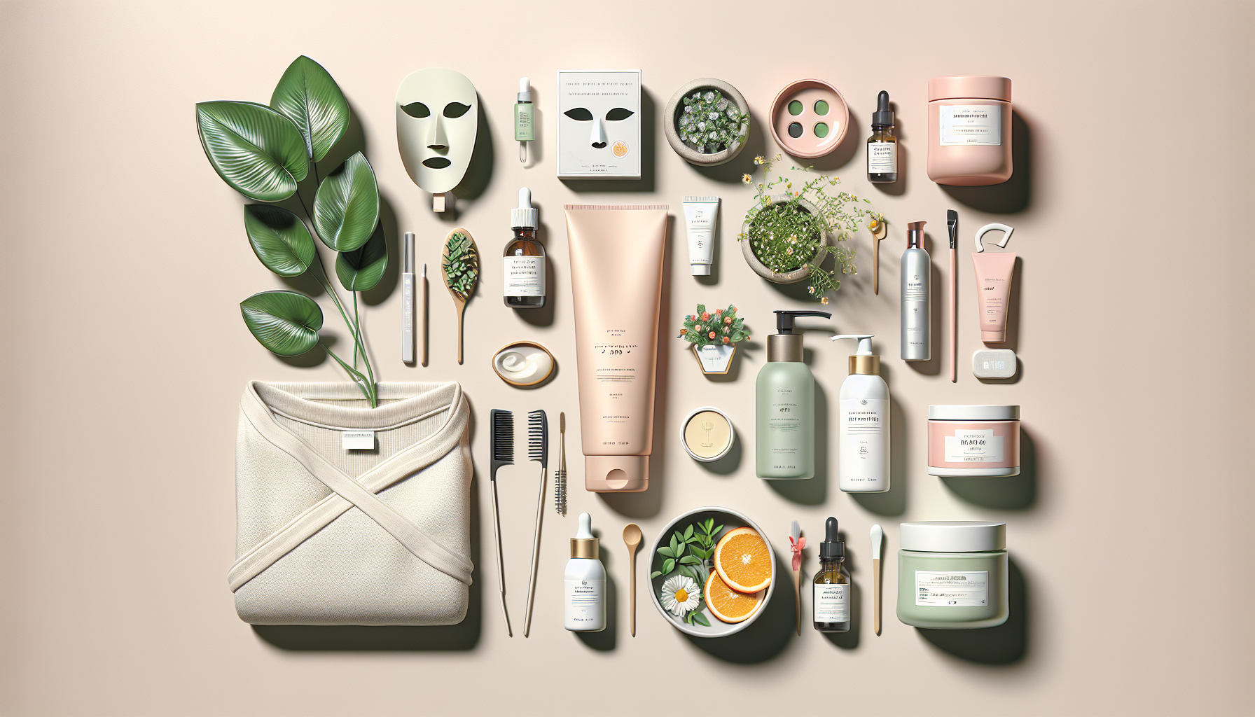 Flat lay of top recommended personal import products including skincare and hair care items.