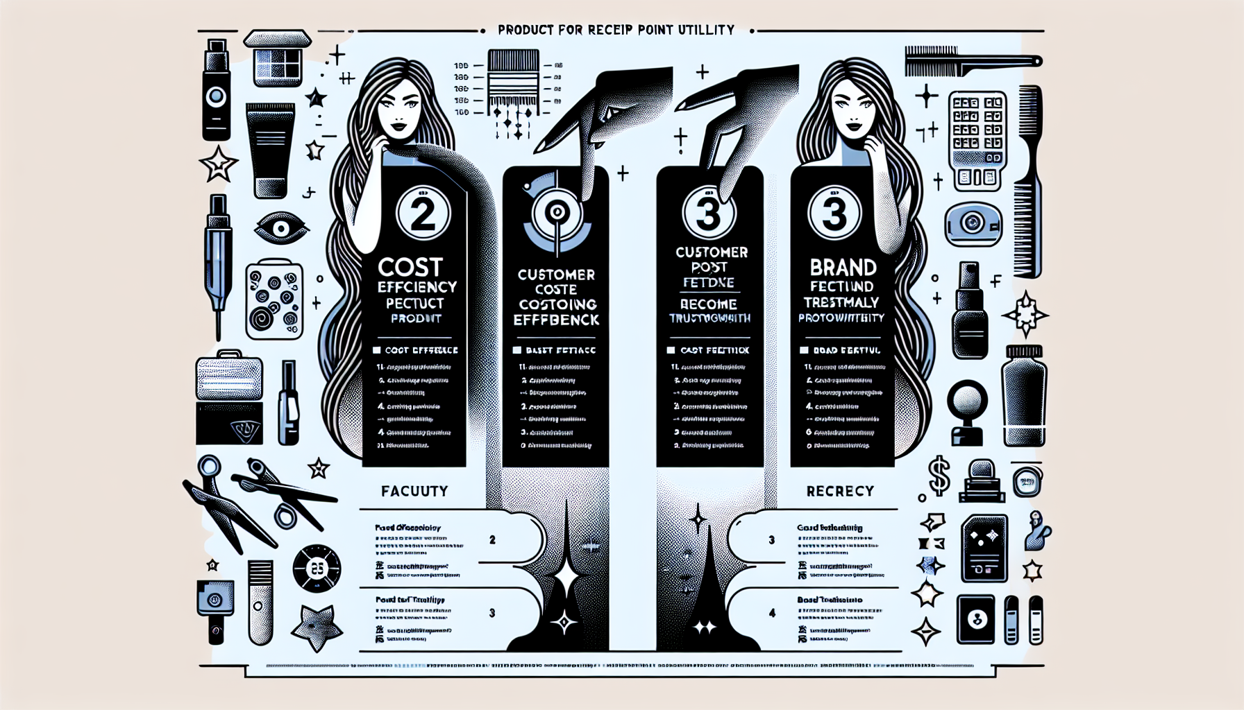 Infographic showing the selection points for products in receipt point utilization.