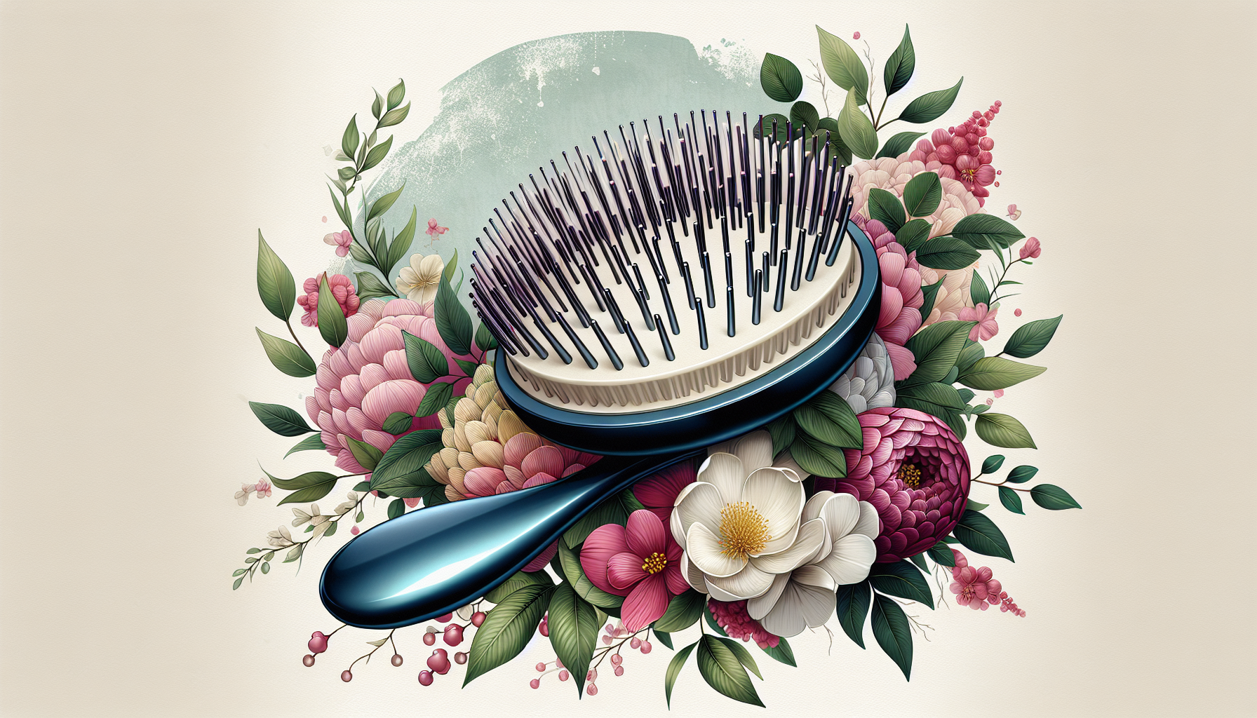 Modern and sleek scalp care brush showcasing trendy design elements.