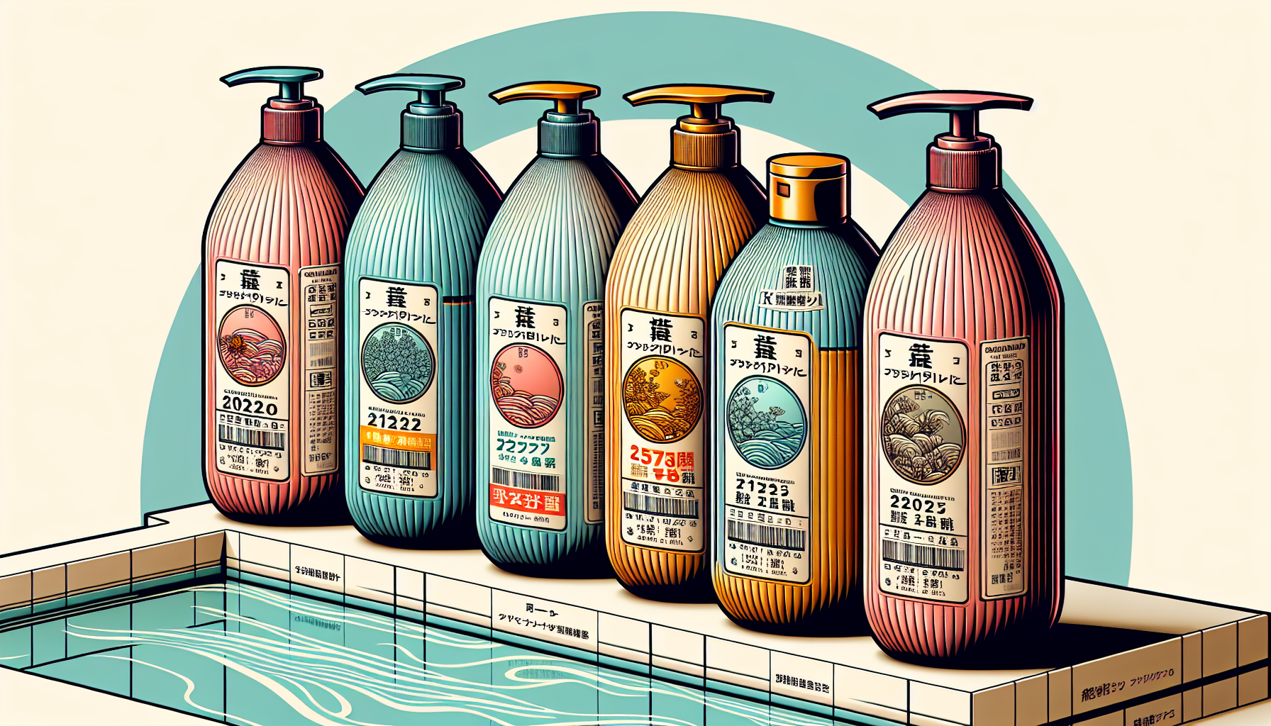 Top five recommended shampoos for 2026, highlighting brands, names, and prices in an elegant display.