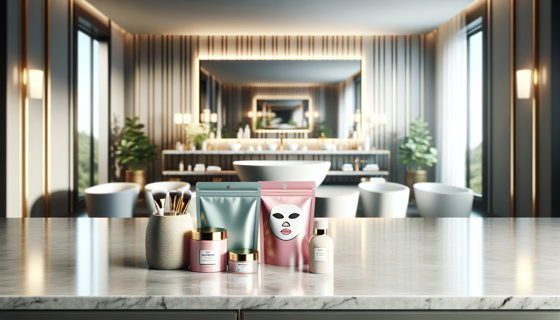 A collection of recommended beauty products including KYOGOKU morning mask and keratin hair mask cap.