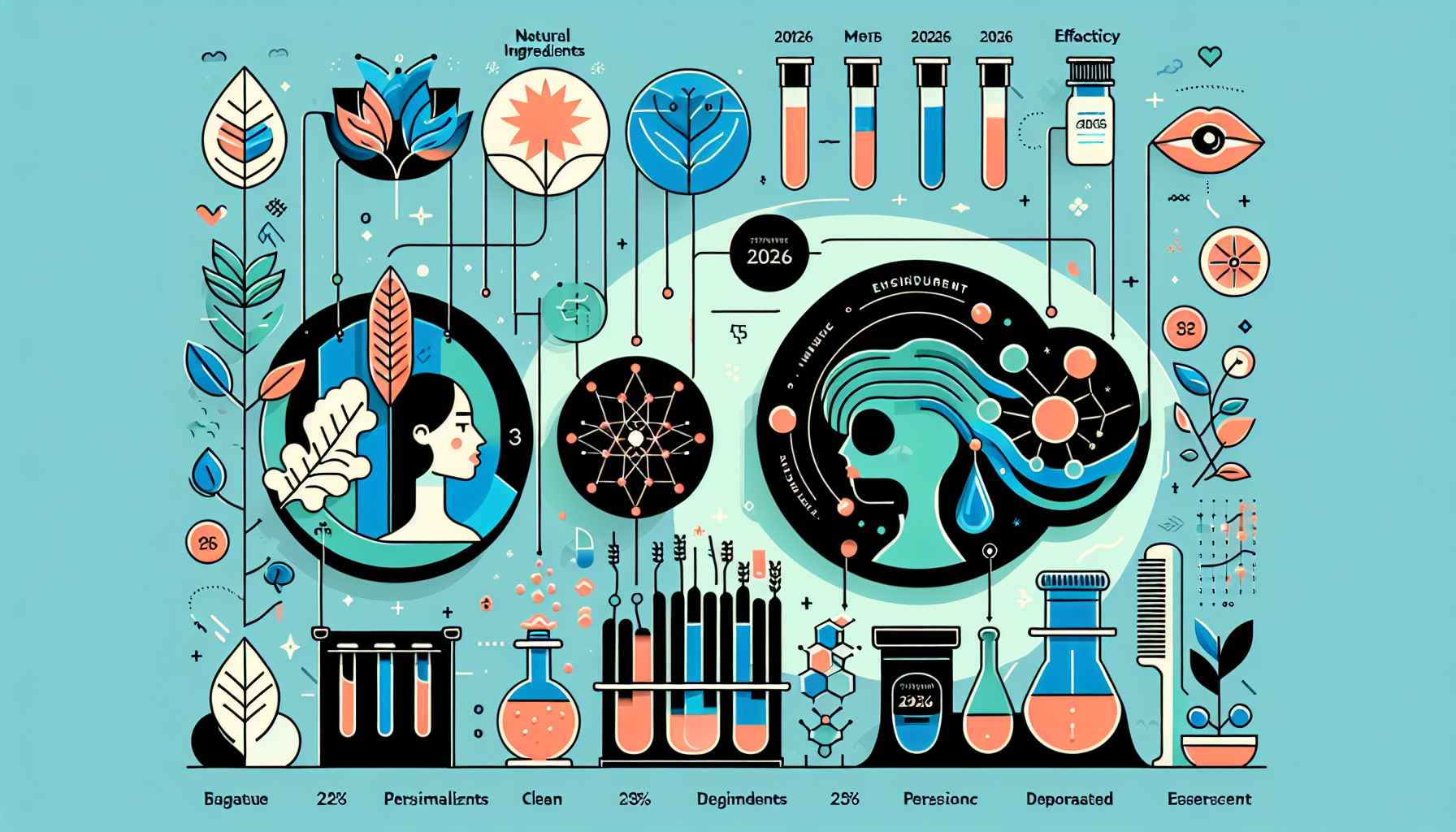 Infographic of top three hair treatment trends for 2026.