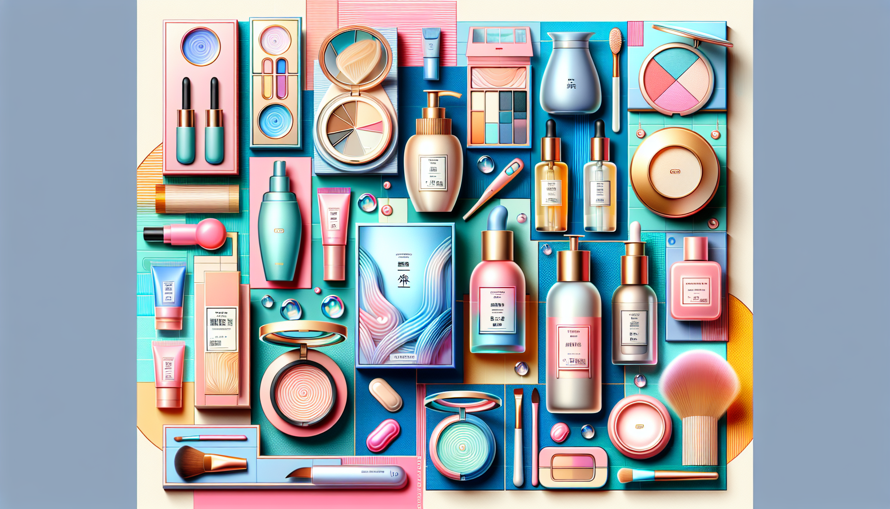 Collage of trending cosmetic products for 2026.