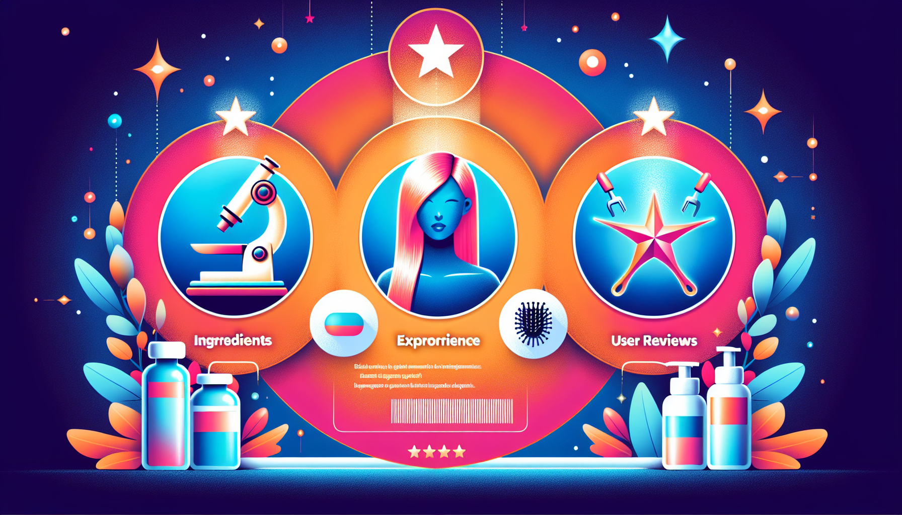 Infographic showing three points for selecting bleach hair repair treatments.