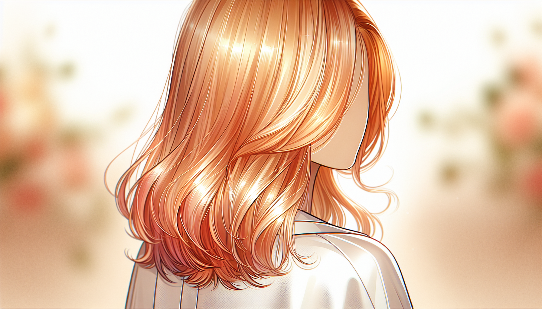 A person with vibrant bleached hair showcasing healthy shine.