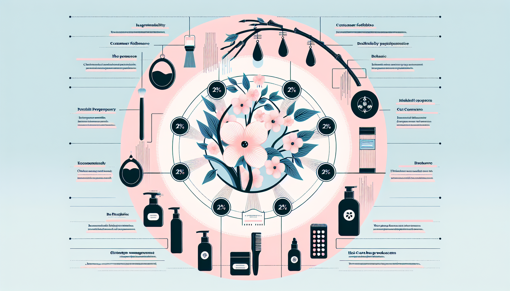 Infographic summarizing key points for choosing body care products.