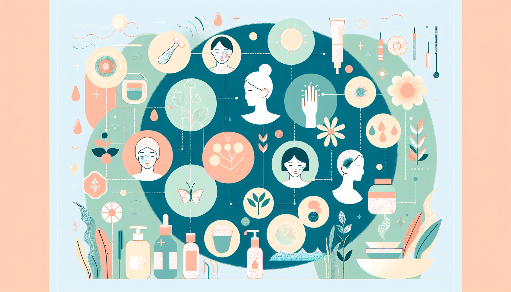 Infographic illustrating common concerns of sensitive skin in delicate areas such as discoloration, irritation, and dryness.