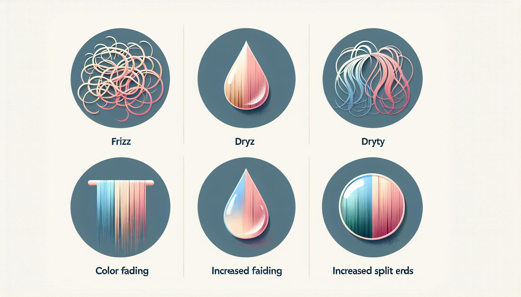 Common hair damage problems infographic