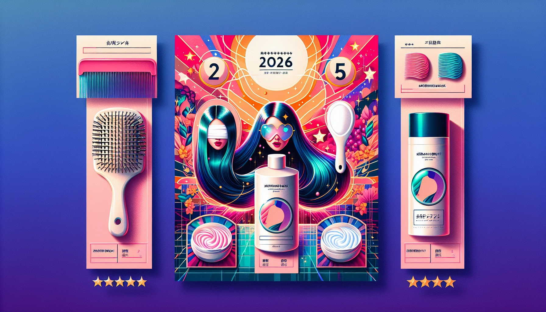 Collage of top 5 hair care products for 2026.