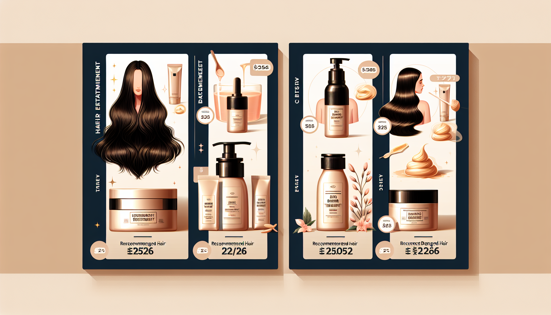 Collage of top 5 recommended hair treatments for damaged hair in 2026.