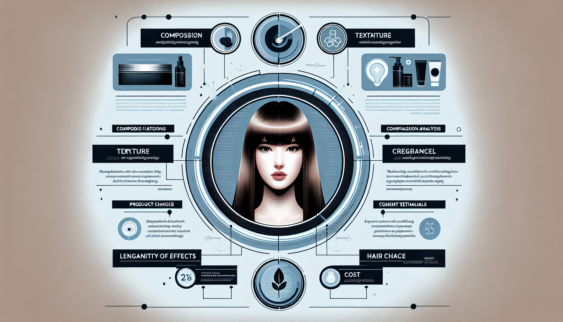 Infographic illustrating key points for selecting hair treatments for damaged hair.