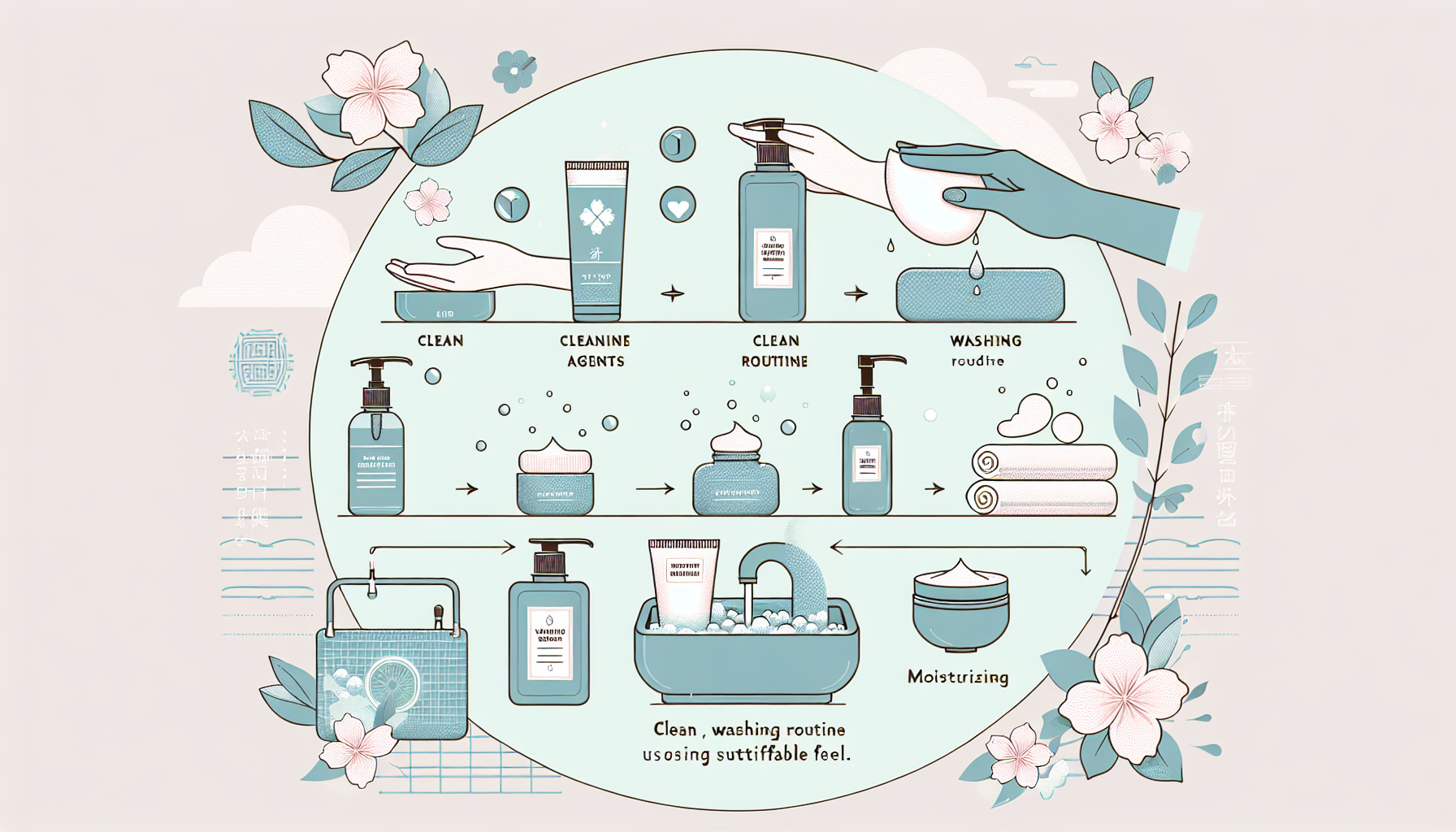 Step-by-step guide for delicate zone care showing washing and moisturizing techniques.