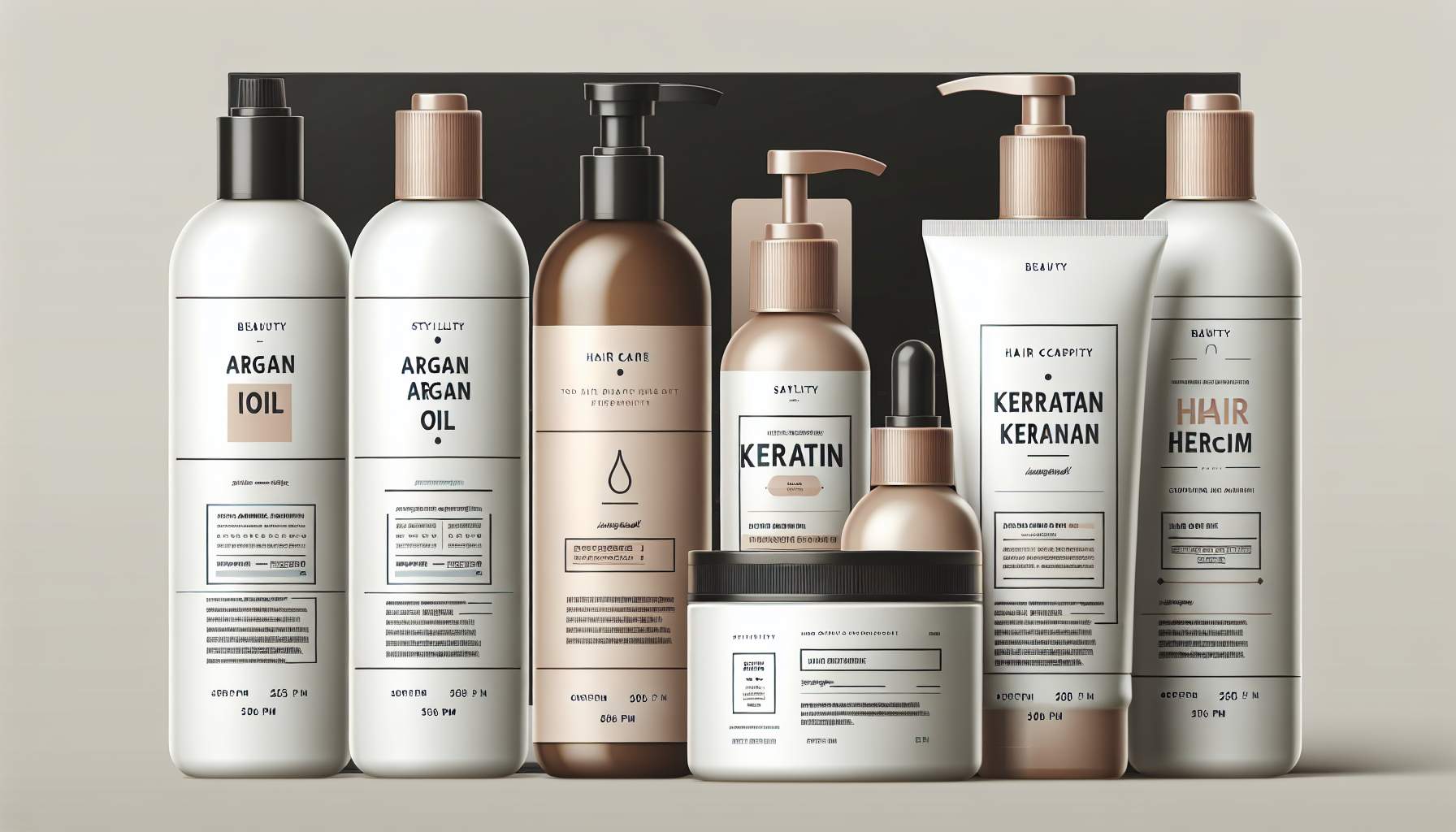 Stylish hair care products showcasing key ingredients and benefits.