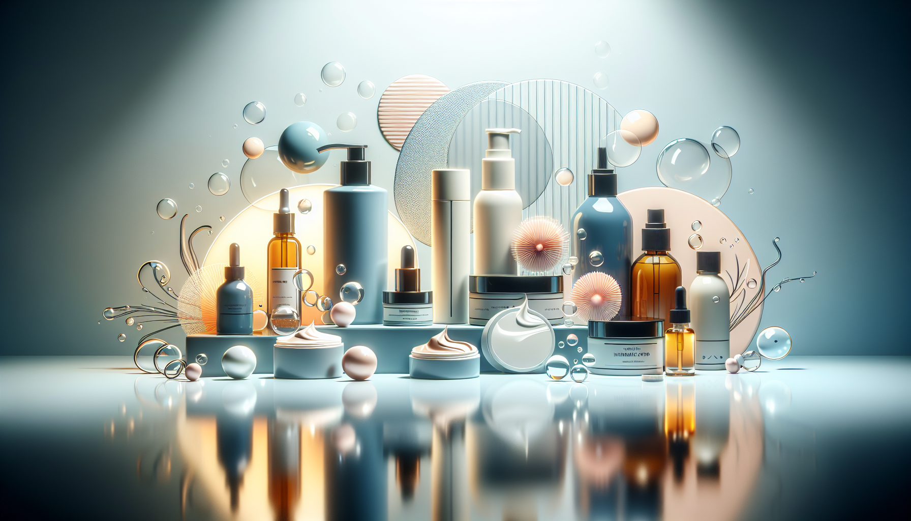 Assorted skincare products highlighting trending ingredients for effective skin care.