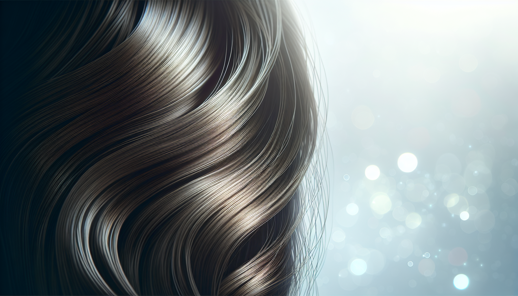 Healthy shiny hair after treatment for dry hair improvement.