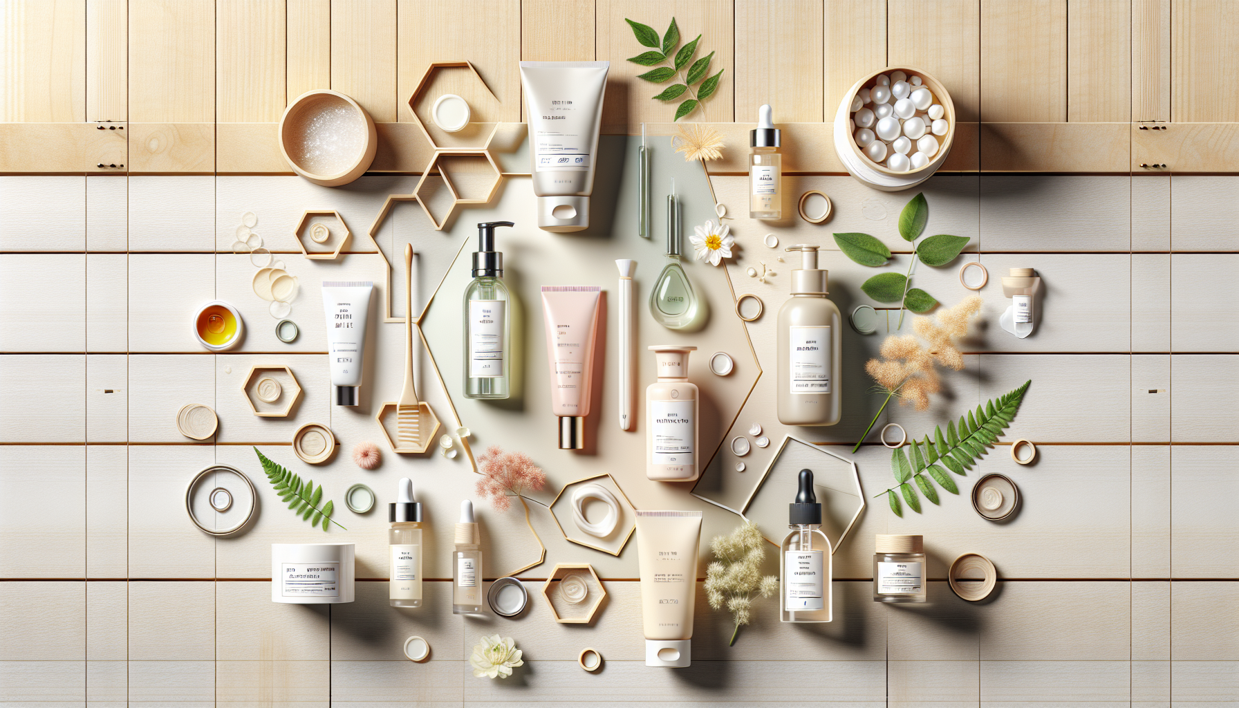 Korean skincare products trend for 2026, featuring natural ingredients.
