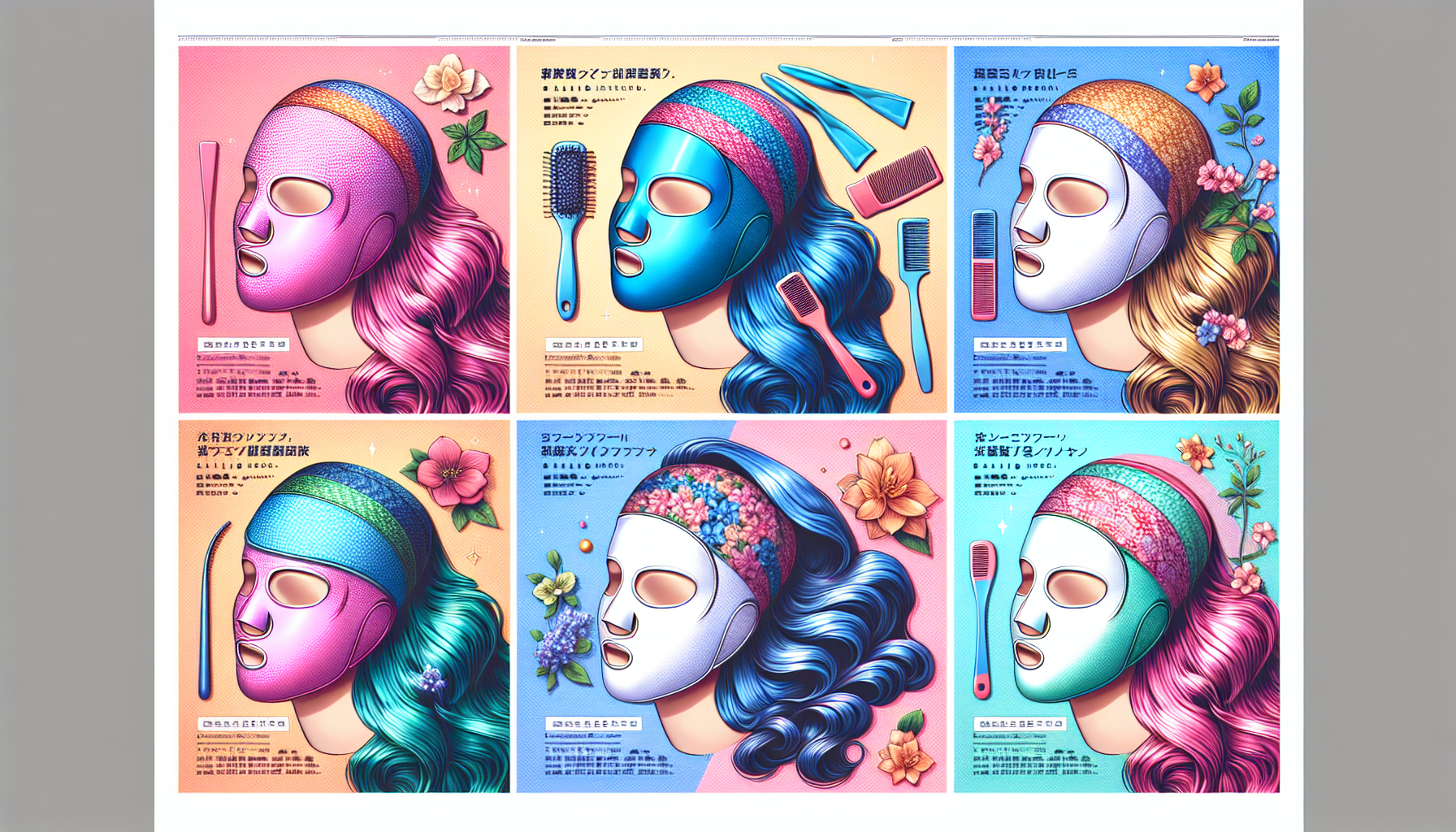 Collage of the top 5 KYOGOKU hair mask caps with product images and features.