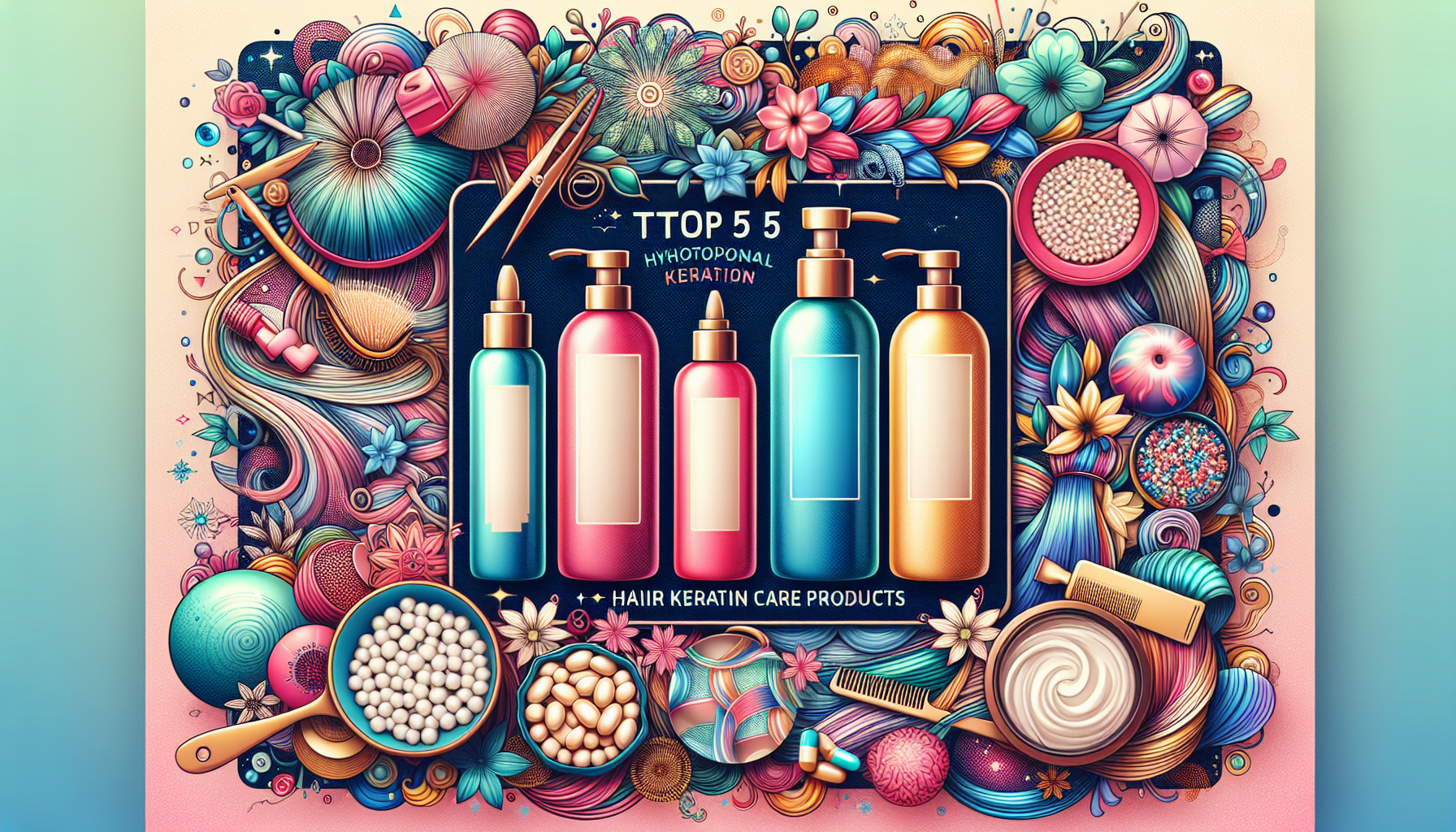 Graphic featuring the top 5 KYOGOKU keratin products for 2026, showcasing images, names, and descriptions in an attractive layout.
