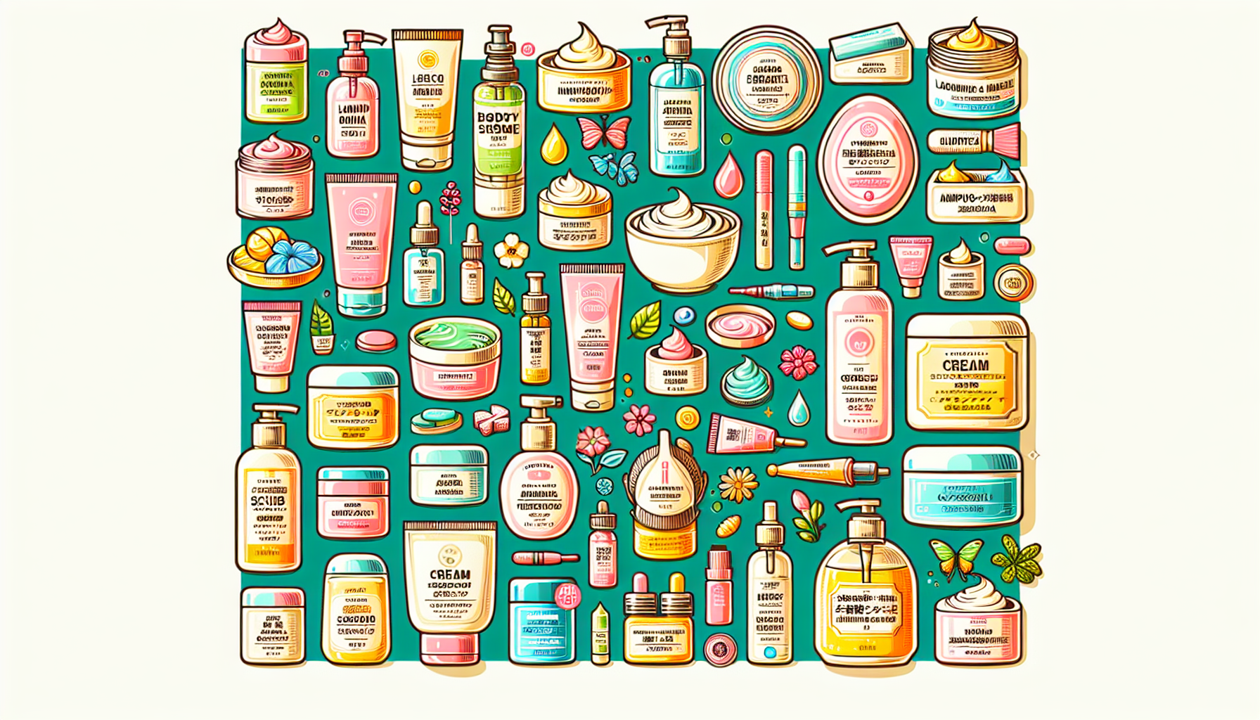 recommended body care products collage