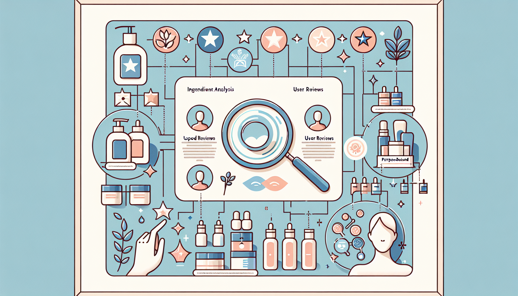 Infographic illustrating key points for choosing skincare products.
