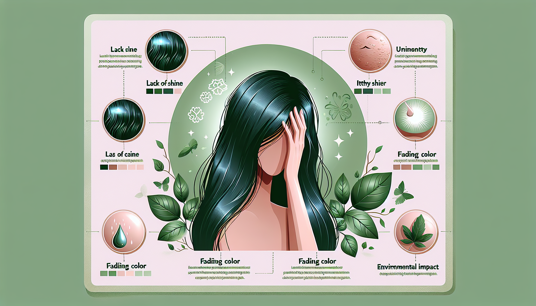 Infographic showing common hair problems and their causes related to shampoo use.