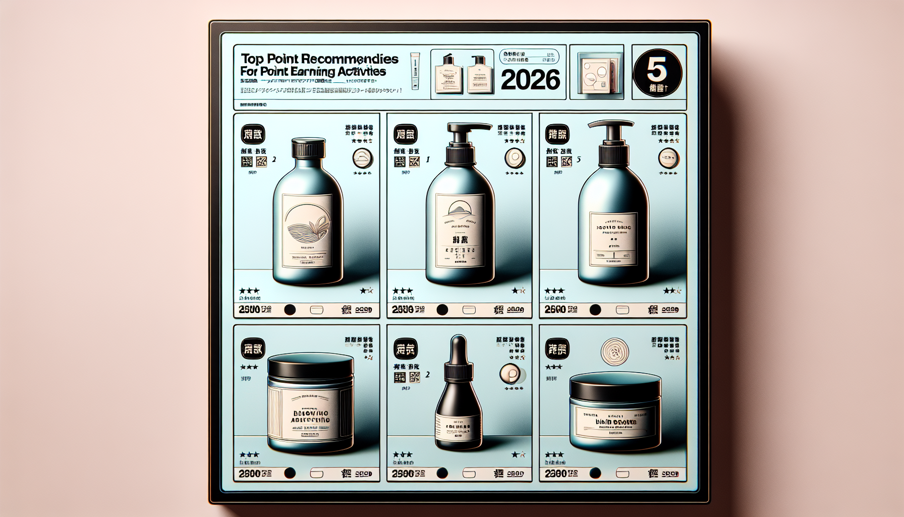 Showcase of the top 5 recommended products in 2026 for point earning activities.