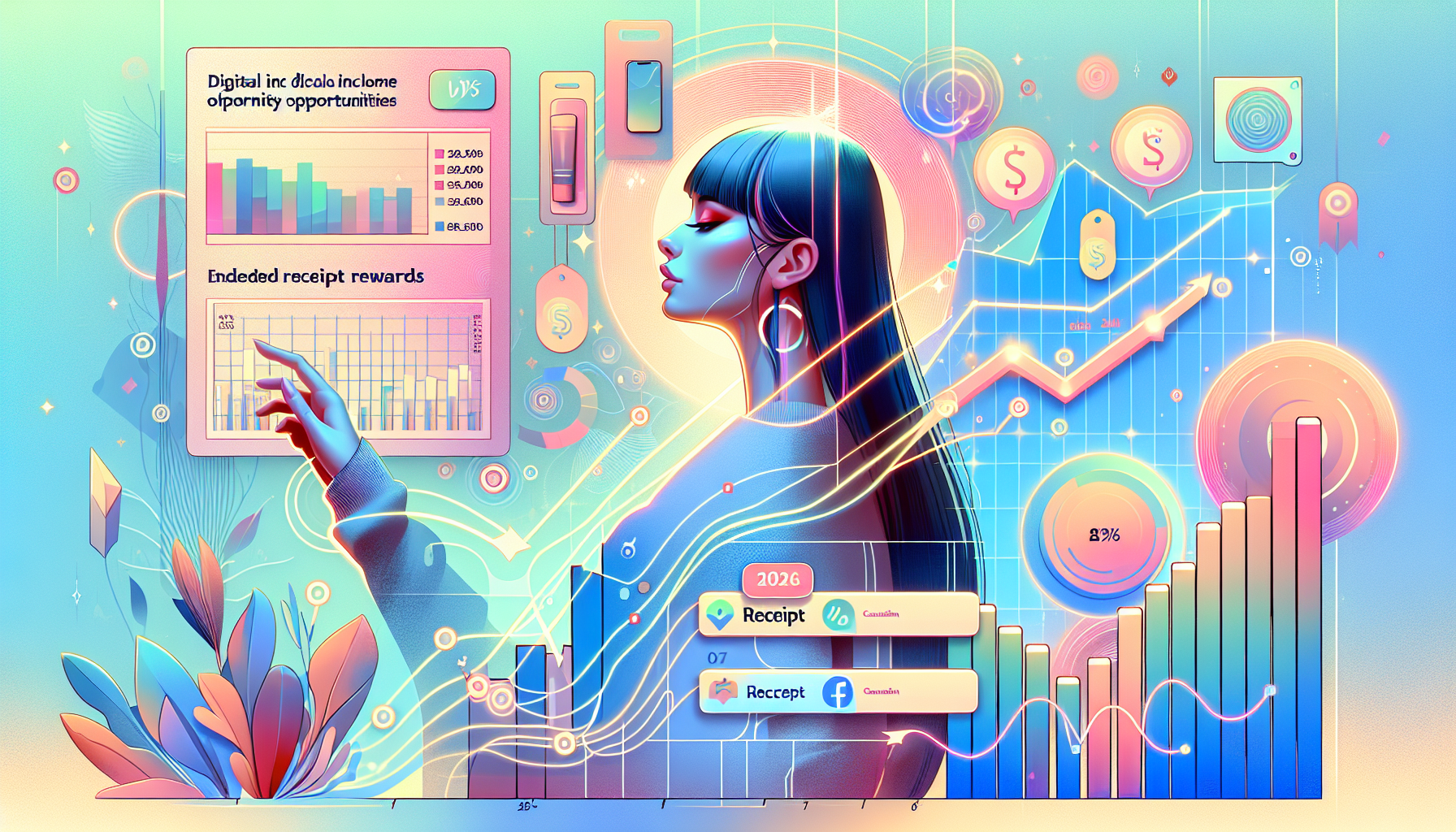 Trend chart depicting increased interest in digital earning methods in 2026.
