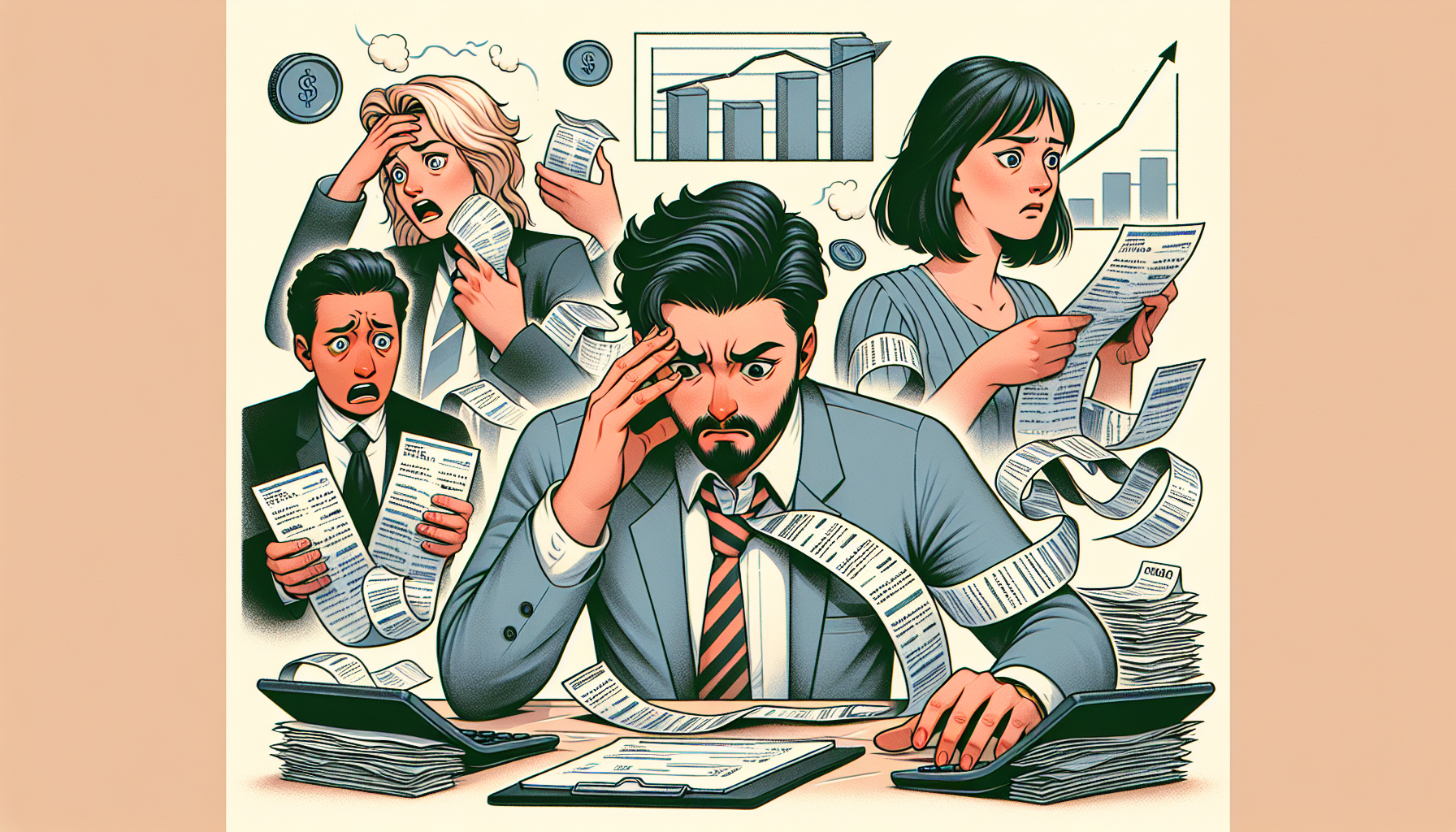 Common concerns in starting a receipt side job, illustrating frustration and time management issues.