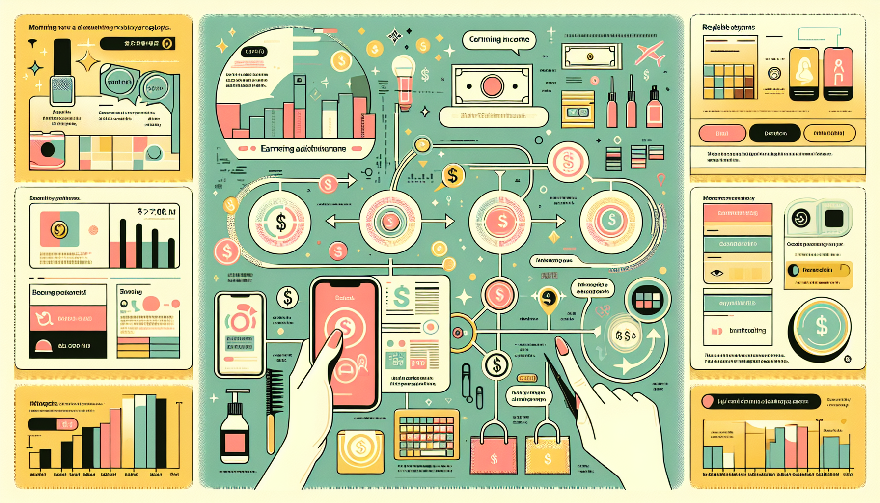 Infographic showing steps to maximize income using receipts