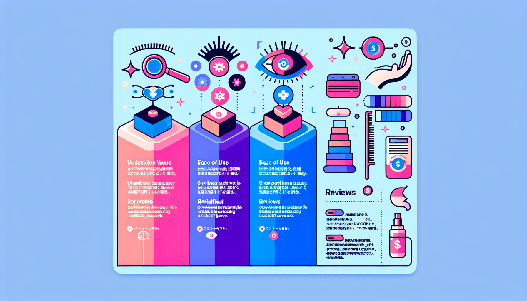 Infographic showing three key selection points for receipt side jobs.